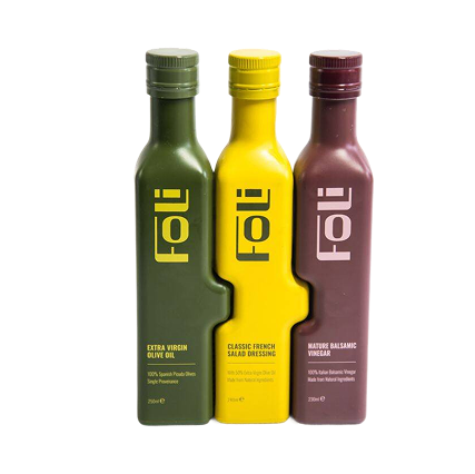 Foli Extra Virgin Olive Oil, French Salad Dressing And Mature Balsamic Vinegar Essentials Set 720ml