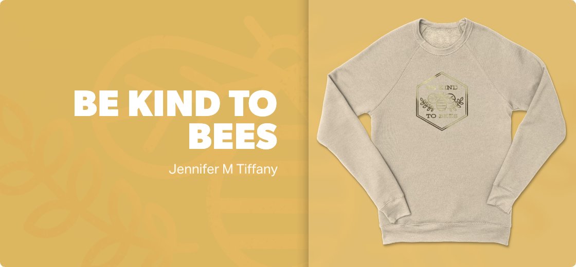 Be Kind to Bees — 3901 / Pullover Crewneck / heather dust