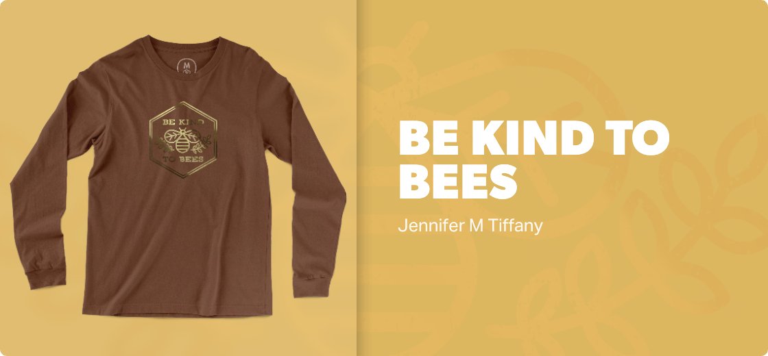 Be Kind to Bees — 3501 / Long Sleeve Tee / chestnut
