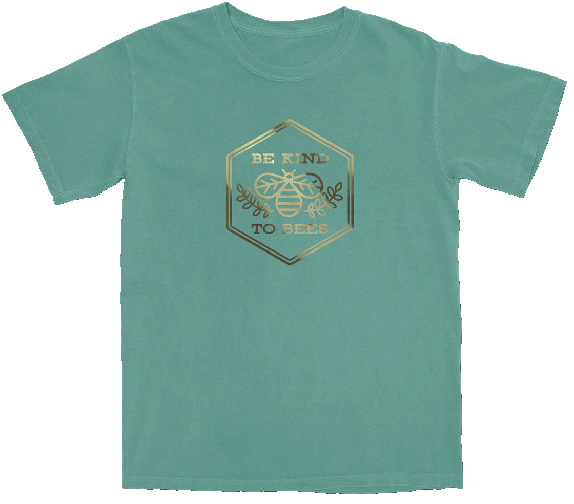 Be Kind to Bees — 1717 /
Tee / light green