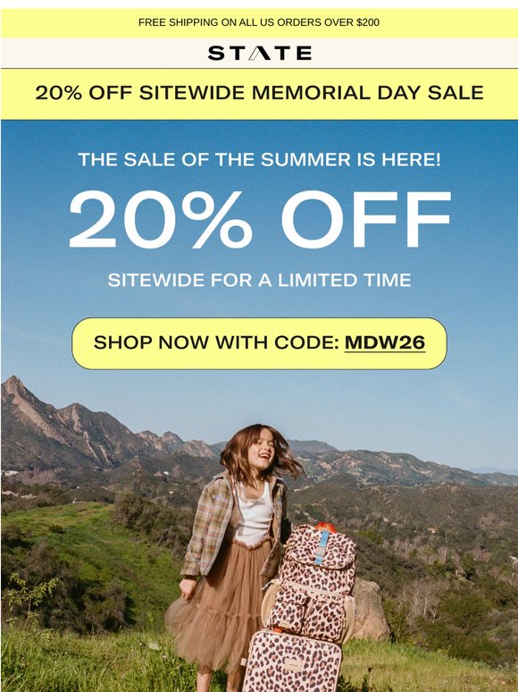 20% OFF SITEWIDE☀️