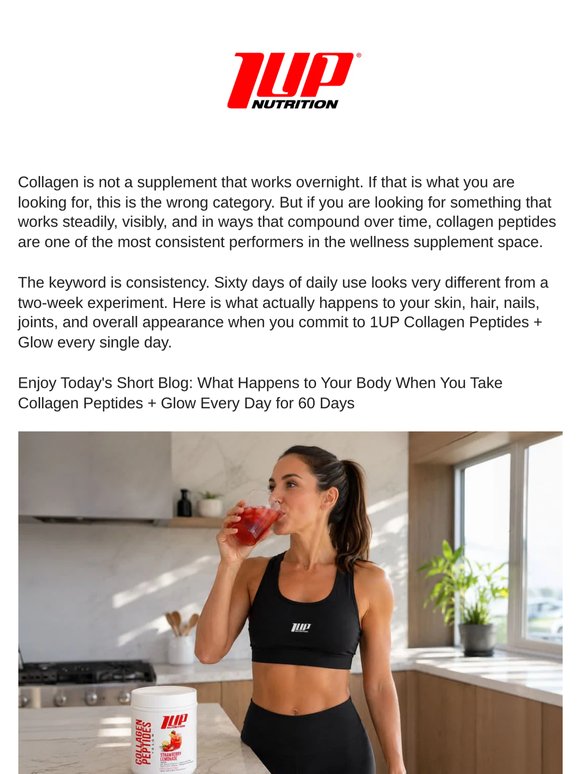 What Happens to Your Body When You Take Collagen Peptides + Glow Every Day for 60 Days