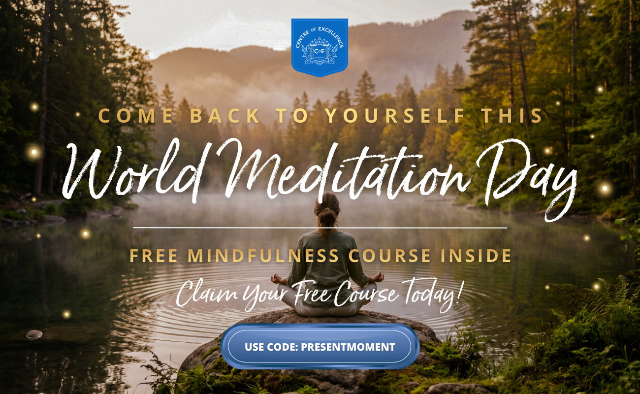 World meditation day banner