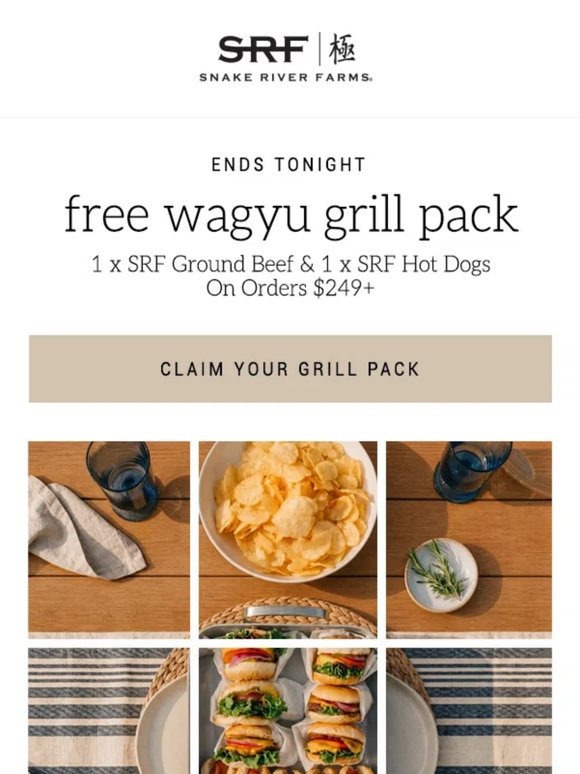 Last Chance: Free Wagyu Grill Pack 🍔🌭