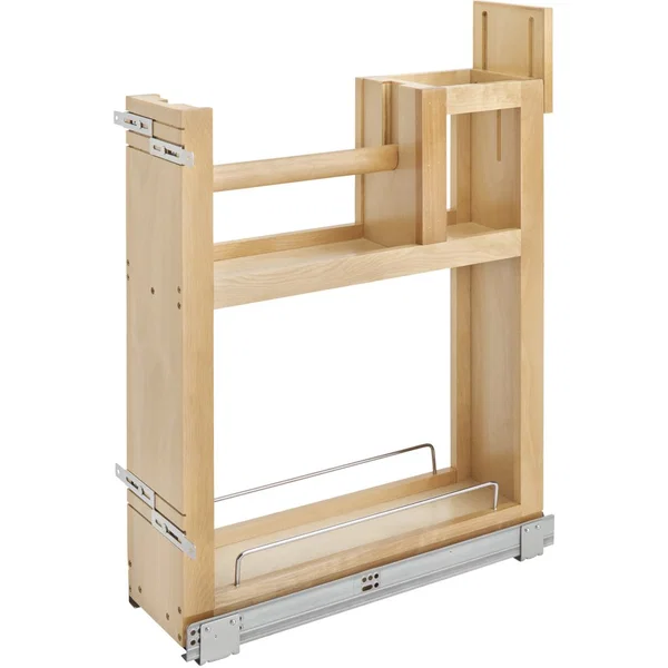 Rev-A-Shelf 448PTH-BCSC-6C, Paper Towel Pull Out Organizer with Soft Close, Face Frame Min. Cabinet Opening: 6-5/8 Inch Wide, Natural Maple