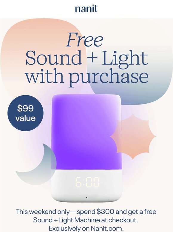 Free Sound + Light Machine with your first order