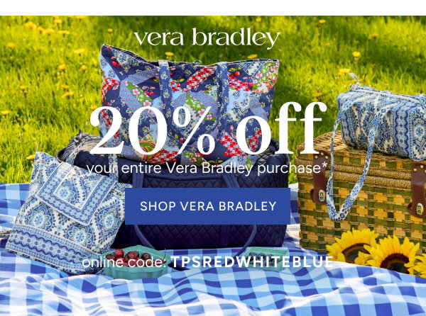 20% off your entire vera bradley purchase * | shop vera bradley