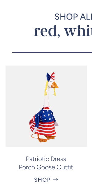 Patriotic Dress Porch Goose Outfit