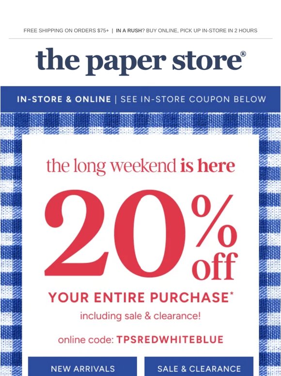 Stars, stripes & 20% off ❤️🤍💙