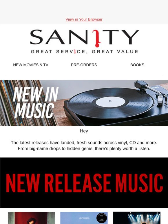 The Best New Music at Sanity!