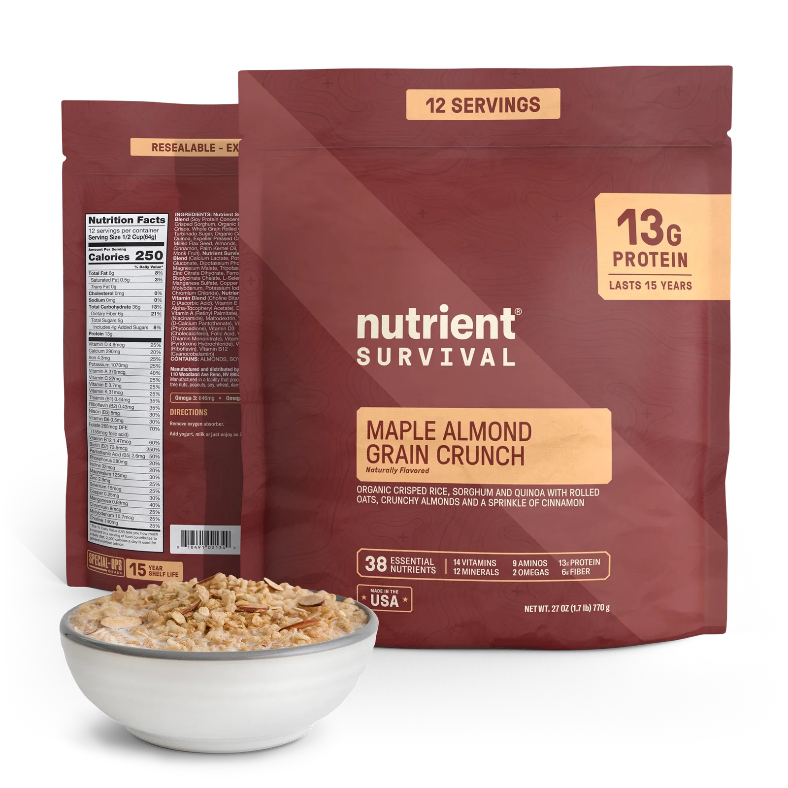 Image of Protein Cereal - Maple Almond Pantry Pack
