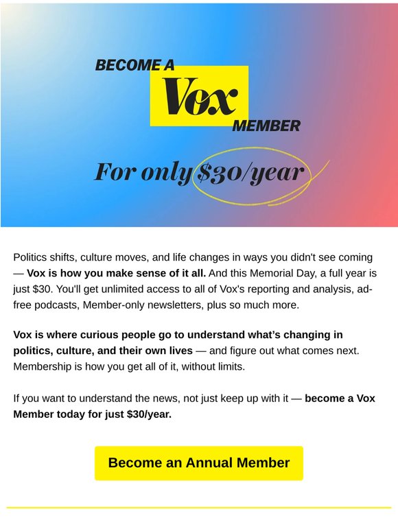 Your summer upgrade: Become a member for $30/year