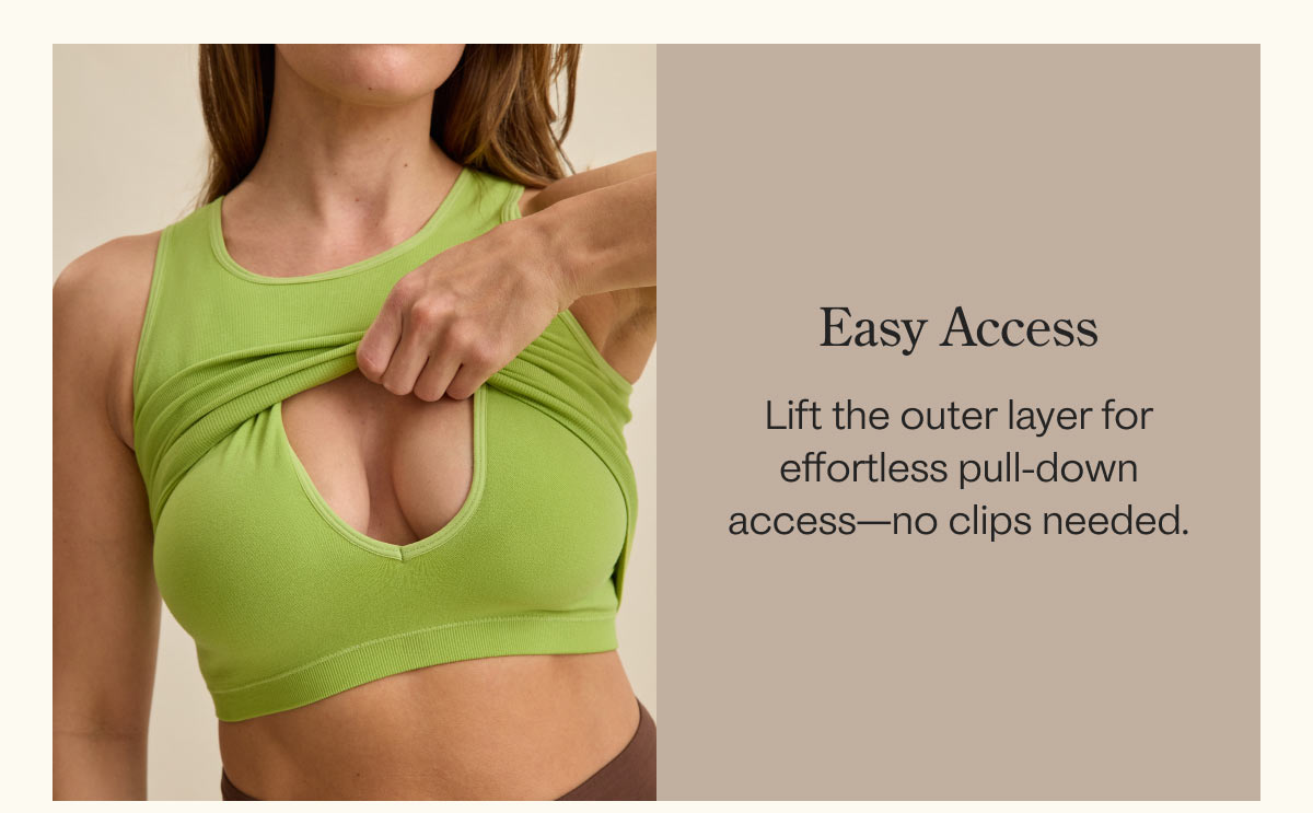 Sublime Maternity & Nursing Longline in Avocado