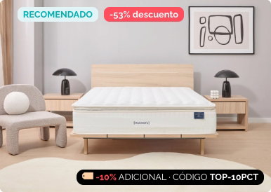 Ofertas y descuentos en la Primavera de Marmota en el colchón Hybrid SuperLuxe Edition: -53% DTO. -10% ADICIONAL, y financiación gratuita hasta en 18 meses.