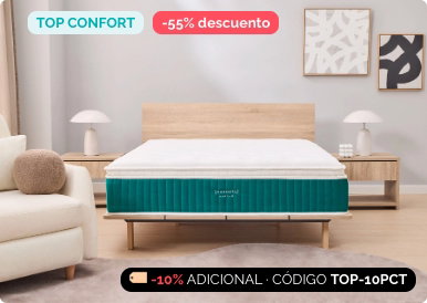 Ofertas y descuentos en la Primavera de Marmota en el colchón Hybrid Magnum: -55% DTO. -10% ADICIONAL, y financiación gratuita hasta en 18 meses.