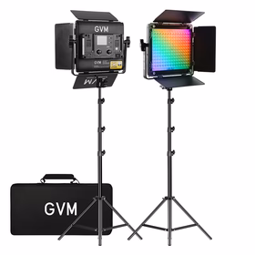 GVM-800D 6X 40W led Panel Lights for Video Bi-color Video RGB Panel Light (2-Light Kit)