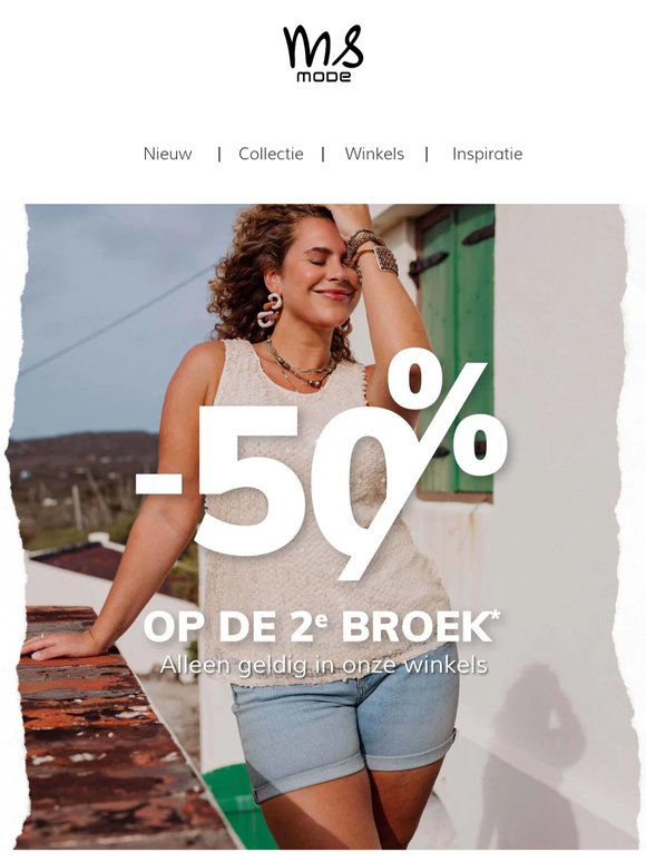 Nu 50% korting op elke 2e broek | Shop jouw perfecte jeans!