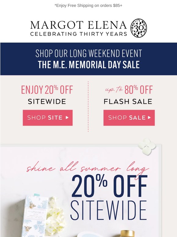 20% Off Sitewide!