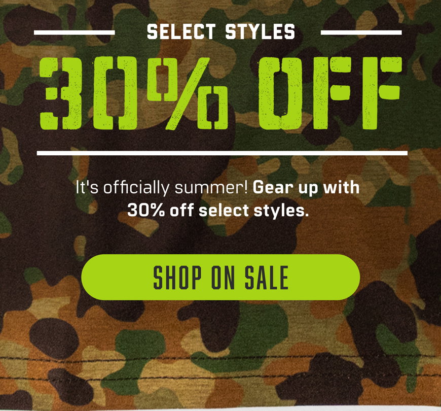 SELECT STYLES: 30% OFF! It's officially summer! Gear up with 30% off select styles.