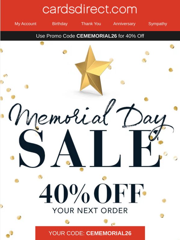 Exclusive Early Access: SAVE 40% This Memorial Weekend!