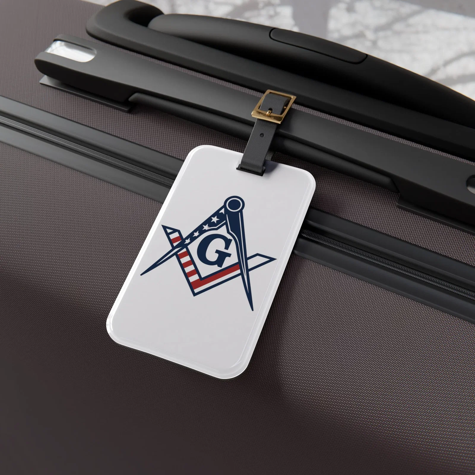 Master Mason Blue Lodge USA Luggage Tag