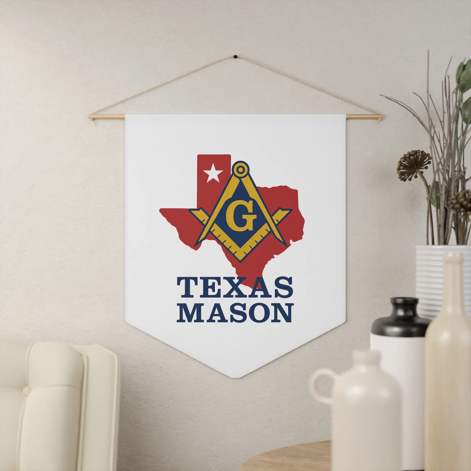 Master Mason Blue Lodge USA Pennant