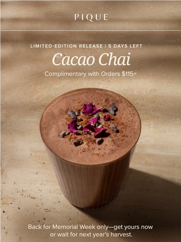 A Gift for You: Limited-Edition Cacao Chai