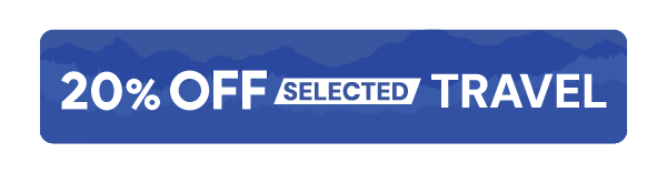 20% OFF SELECTED TRAVEL