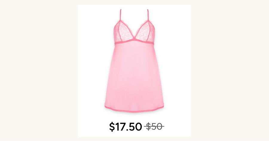 Luxe Lace Chemise String Thong Set