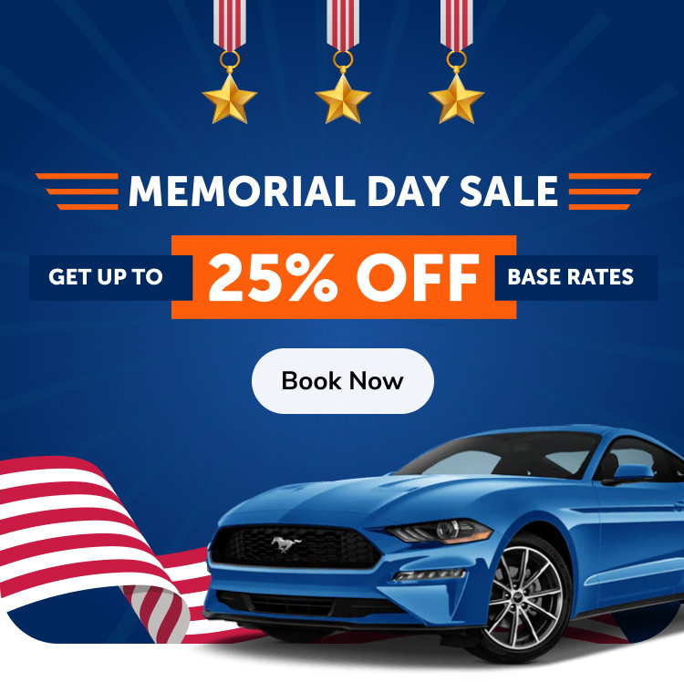 MEMORIAL DAY SALE - GET UP TO 25% OFF BASE RATES | Book Now