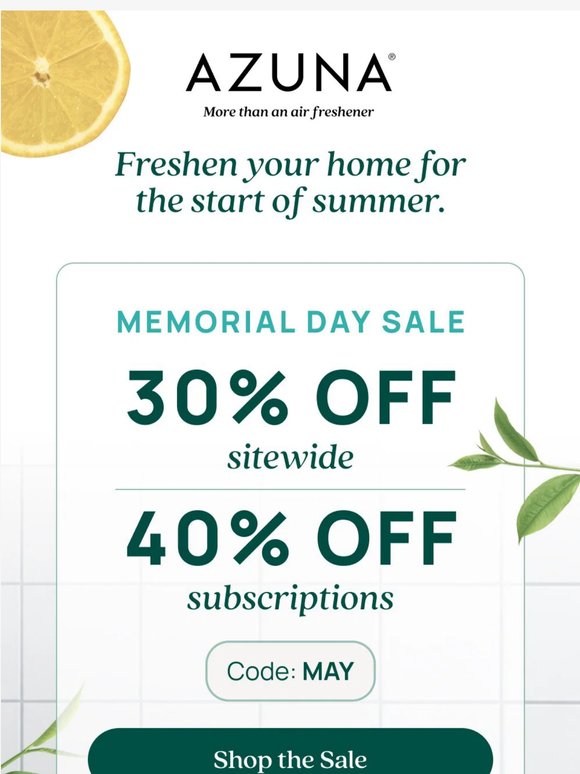30% off sitewide starts NOW