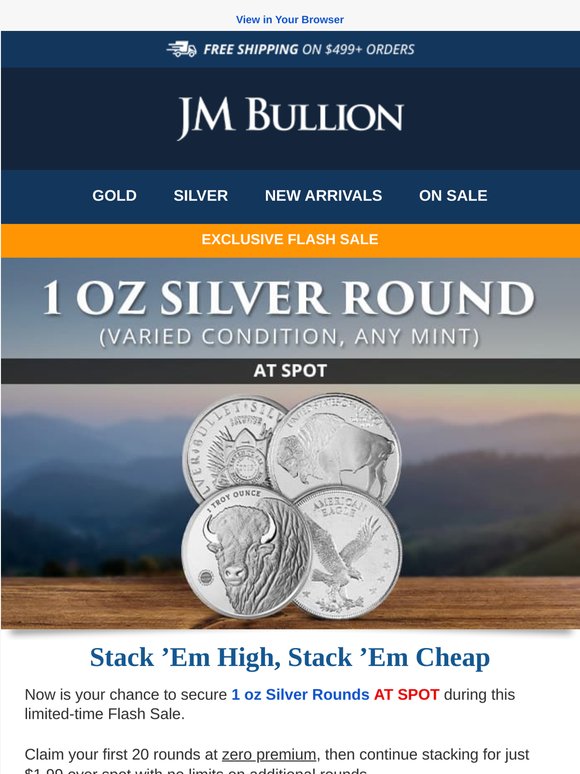 🔥HOT DEAL: Silver Rounds AT SPOT!