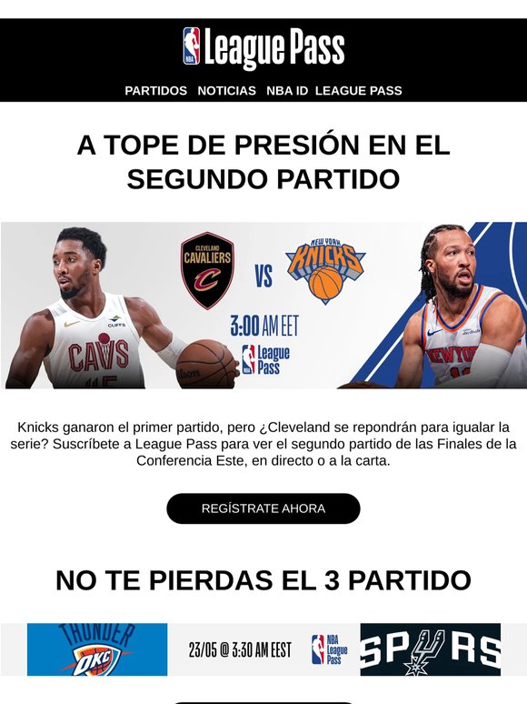 Disfruta del partido 2 de Cleveland Cavaliers vs. New York Knicks