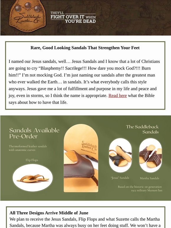 Christians Will Hate Our Jesus Sandals