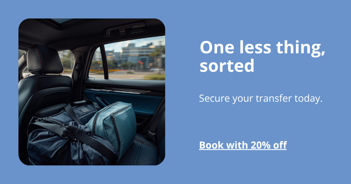 image of suitcase and text encouraging the user to check their price