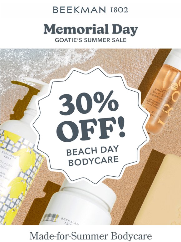 Don’t Miss 30% Off Summer Essentials! ☀️