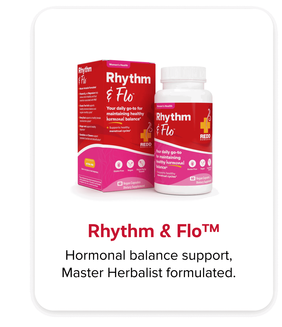 Rhythm & Flo™ | Hormonal balance support, Master Herbalist formulated.