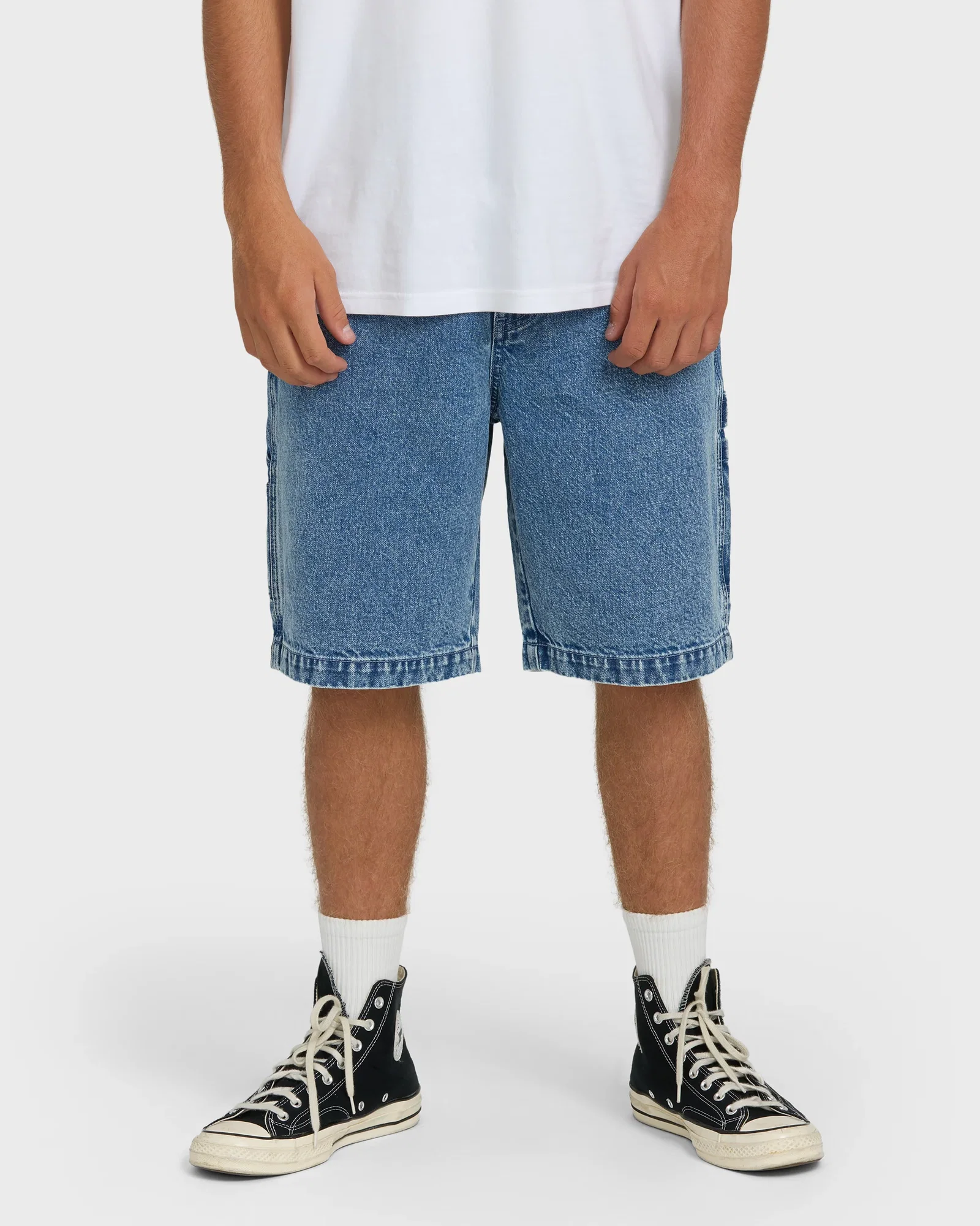 Image of Bad Dog 22" Denim Shorts - Faded Denim
