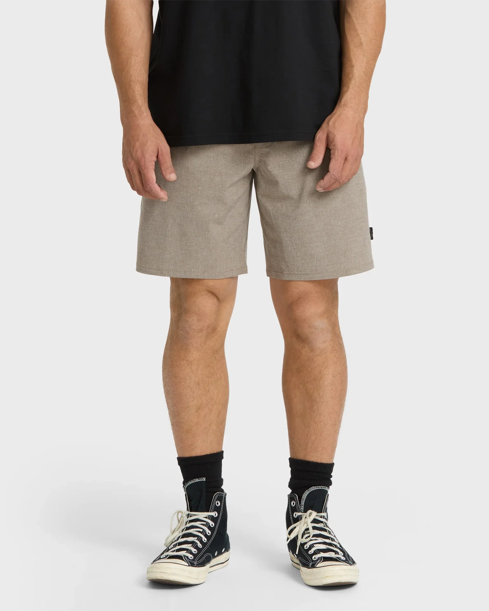 Image of Crossfire Elastic Wave Washed 18" Hybrid Shorts - Khaki