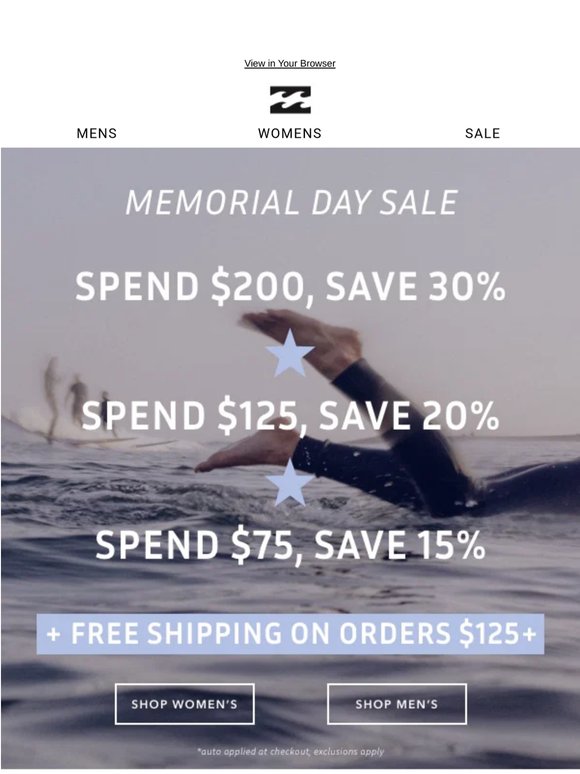Memorial Day Weekend Starts Early