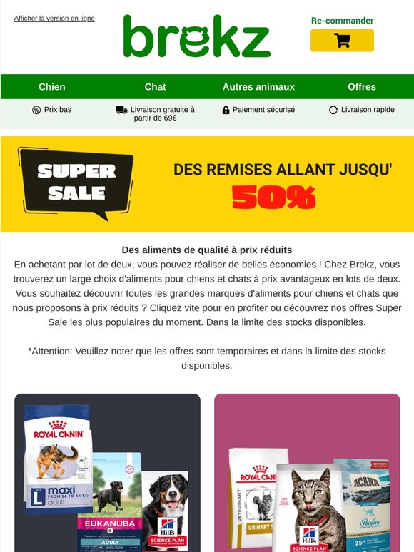 Royal Canin Veterinary Hypoallergenic pour chat Offre double pack
