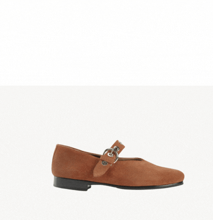 The BLVD Mary Jane Hazelnut Suede
