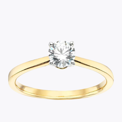 Engagement Ring The Diamond Story 18ct Yellow Gold Solitaire 0.50ct Diamond Ring