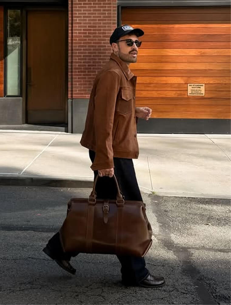 @alexander_koch1 carrying Satchel & Page's Gladstone