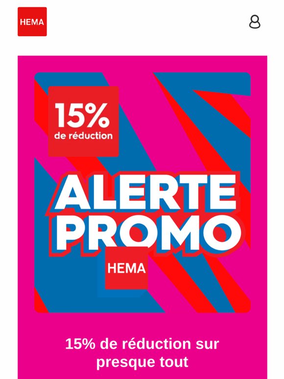📢 ALERTE PROMO : 15% de réduction sur presque tout à partir de 20.- | exclu web