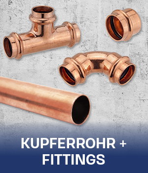 Kupferrohr und Fittings 