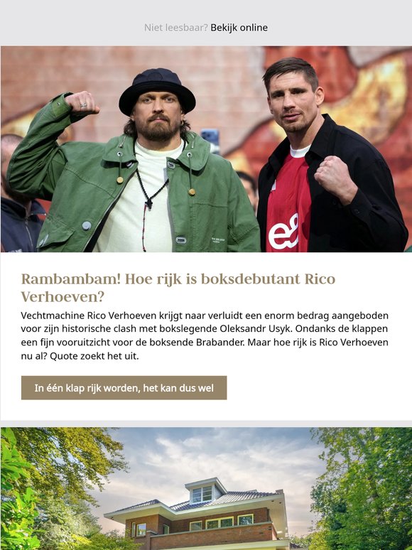 Greenchoice draait miljoenenverlies & hoe rijk is boksdebutant Rico Verhoeven?