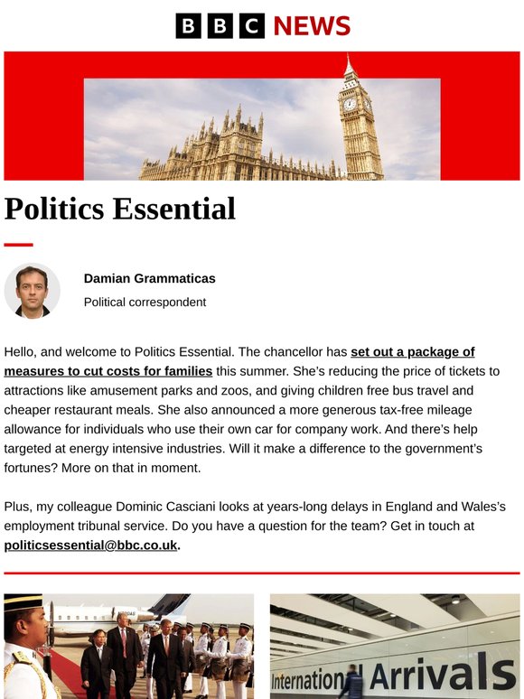 Politics Essential: Reeves wants to help you have some fun
