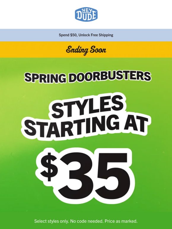 FINAL HOURS ⏲️ $35 Doorbusters