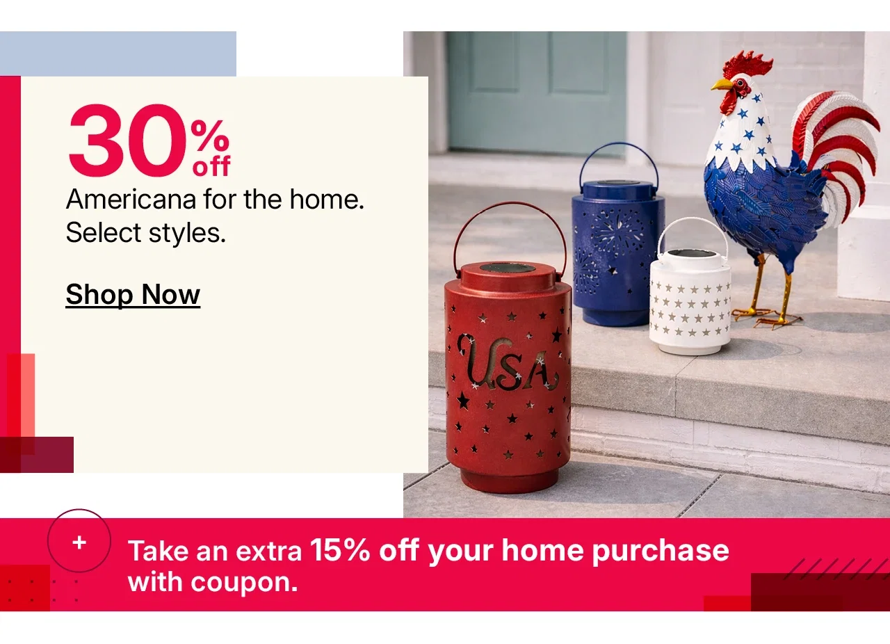 30% off americana for the home